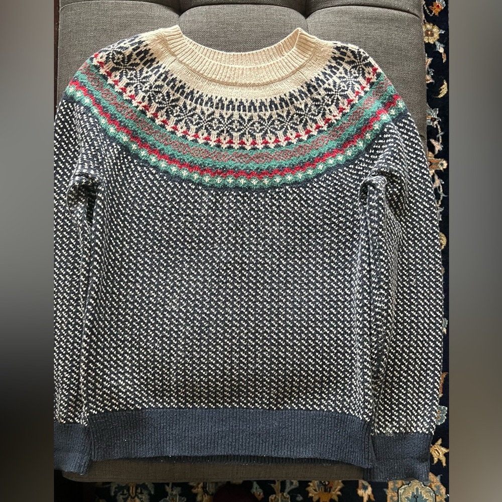 Crewcuts Fair Isle Raglan Sleeve Boy 10-11 Wool Sweater EUC, pretty!